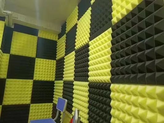 Panneau acoustique en fibres de polyester insonorisé blanc et noir pour absorption sonore de bureau