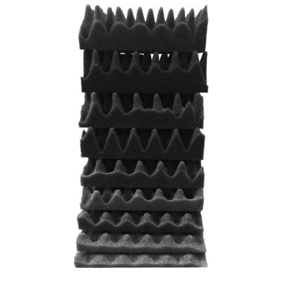 Coton d'isolation acoustique anti-flamme noir pour le style de conception des immeubles de bureaux modernes