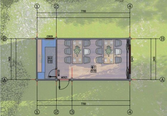 Matériau principal Maison de conteneurs à l'intérieur confortable à l'extérieur