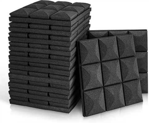 Panneau en mousse acoustique de réduction du bruit noir pour l'isolation acoustique de conception moderne coton