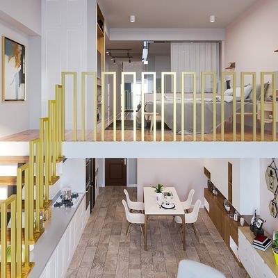 Manche en acier inoxydable pour décoration d'escalier intérieur pour fixation de murs dans un appartement