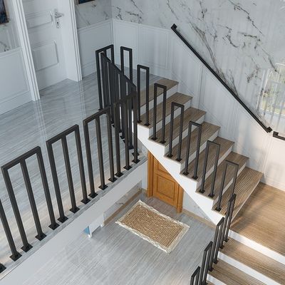 Manche en acier inoxydable pour décoration d'escalier intérieur pour fixation de murs dans un appartement