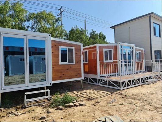 Structure en acier détachable facile pliable mobile villa préfabriquée maison évolutive 3 chambres avec cuisine