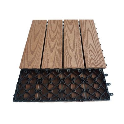 Planchers en bois-plastique de bricolage extérieur de haute durabilité pour les projets de cour moderne