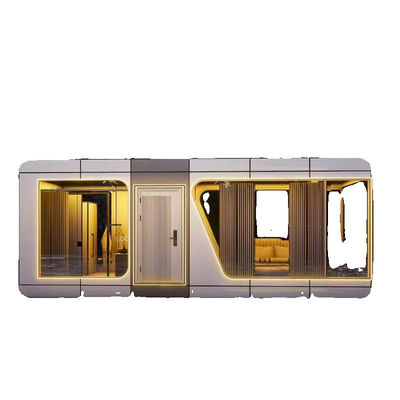 Maison de ferme autonome maison capsule préfabriquée en alliage d'aluminium de luxe avec contrôle vocal
