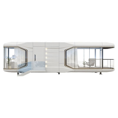 Maison de ferme autonome maison capsule préfabriquée en alliage d'aluminium de luxe avec contrôle vocal