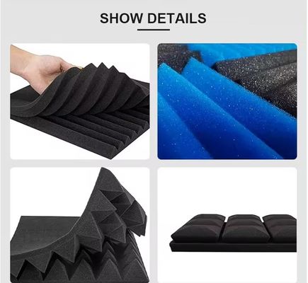 Panneaux de mousse acoustique en couleur personnalisée Panneaux muraux d'isolation acoustique pour la décoration intérieure