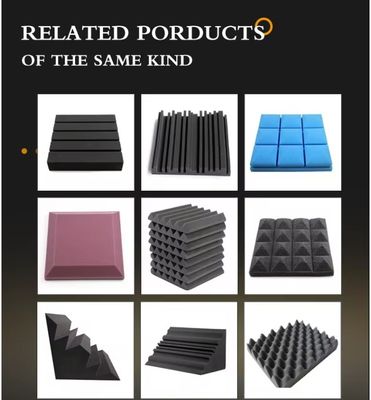 Panneaux de mousse acoustique en couleur personnalisée Panneaux muraux d'isolation acoustique pour la décoration intérieure