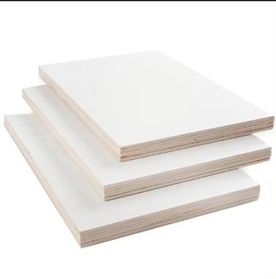 1220x2440 mm Plaque de contreplaqué blanche laminée non métallique mélamine MDF pour meubles d'appartement